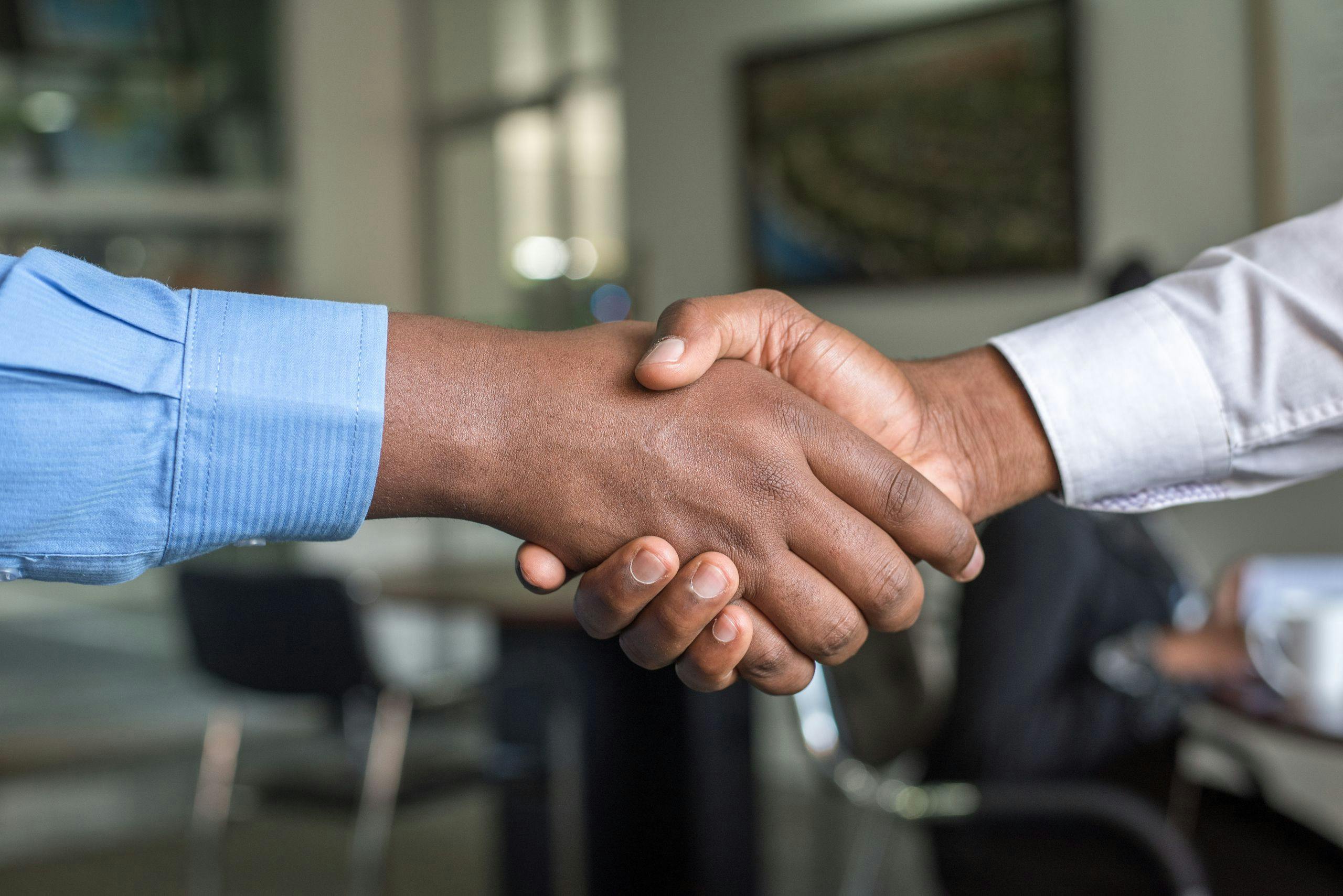Handshake in a business context